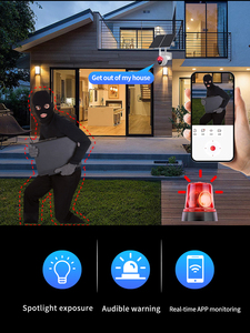 กล้องวงจรปิดไร้สายสำหรับใช้ในบ้านซิมการ์ด4G ใช้พลังงานแสงอาทิตย์ระบบเสียงสองทาง CMOS ใช้แบตเตอรี่4G สำหรับใช้ภายนอกอาคาร - Product Image 5