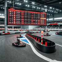 Real Time Data Export LED Karting Timing System Scoreboard Compatible 0.001s High Precision Easy Install Go Kart Tournament