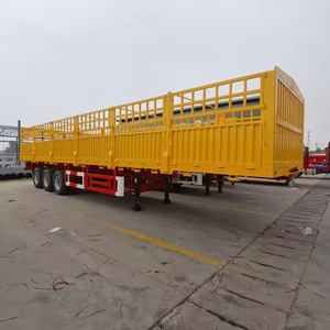 ราคาโรงงาน รถพ่วงบรรทุกสัตว์ 3 เพลา 40 ฟุต แบบมีรั้วข้าง รถพ่วงบรรทุกสินค้าขนาดใหญ่ รถพ่วงกึ่งพ่วงแบบมีรั้วข้าง - Product Image 6