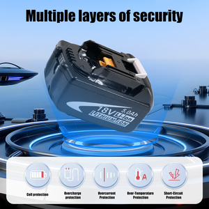 Para sierra circular de cadena inalámbrica <span class=keywords><strong>Makita</strong></span>, batería recargable de iones de litio de 18 V, paquete de baterías BL1860 BL1850 BL1840 BL1830 <span class=keywords><strong>BL1820</strong></span> - Product Image 3