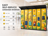 Casier à bagages intelligent avec écran tactile, service en libre-service, armoire de rangement pour bagages pour aéroport, hôtel, centre commercial, gare