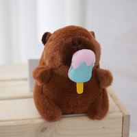 Mignon Capybara Peluche Simulation Capybara Poupée Moelleux Animal En Peluche Jouet Capibala Peluche Poupée pour Saint Valentin Cadeau D'anniversaire