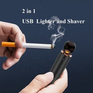 创意2合1 USB可充电双弧电子点烟器和剃须刀多功能消费电子产品 - Product Image 2