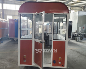 Chariot alimentaire à quatre roues pivotantes avec direction flexible, chariot de stand facilement ajustable pour les lieux commerciaux - Product Image 4