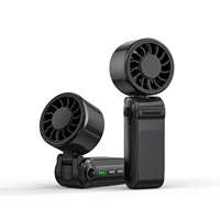 Nouveau ventilateur portable électrique à piles, pliable, trois vitesses, mini ventilateur de poche avec compresse de glace