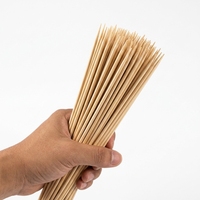 Brochettes en bambou poli jetables à long manche coréen, 30 cm, écologiques, bâtonnets de bambou naturel pour barbecue, kebab, restaurant (vente en gros)