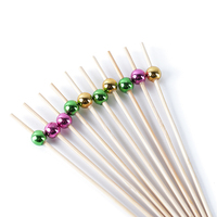 Bâtonnets de fruits en perles colorées personnalisées de 12 cm pour des collations de qualité alimentaire brochettes de bambou fête de vacances