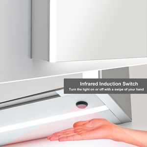 방수 및 녹 방지 알루미늄 LED 욕실 거울 약장 (더블 미러 포함) - Product Image 5