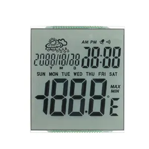 Écran lcd à 7 segments horloge tn à 4 chiffres écran lcd fstn/positif/transflectif pour télécommande