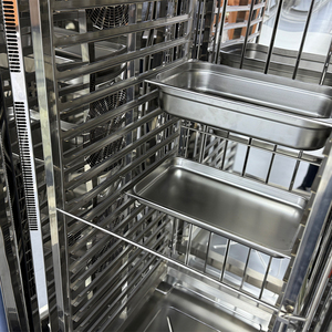 40 Tier thương mại Combi lò điện <span class=keywords><strong>LCD</strong></span> Điều khiển phổ hơi nước nướng lò với điện thoại di động giỏ hàng cho bánh nhà hàng sử dụng - Product Image 3