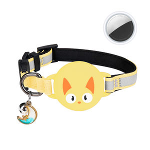 5 색 2024 새로운 디자인 방수 에어 태그 나일론 애완 동물 목걸이 에어 태그 고양이 칼라 벨과 - Product Image 6