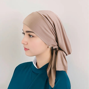 Casquettes Stretchhijab de style ethnique pour les filles musulmanes en gros Mulit Color Fashionable Non Slip Hijab Cap - Product Image 6