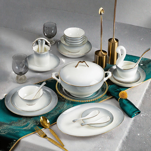 Ceramic Tableware Bowl and Plate Combo <b>Set</b> Premium Bone China Dishes Eco-Friendly Butterfly Design Wholesale for Home Use - Product Image 3