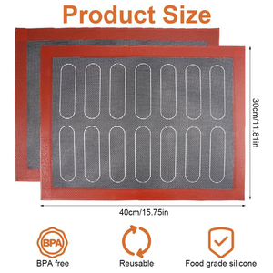 Colorful Non-Stick Baking Fabric <b>Mat</b> Wholesale Durable Eco-Friendly 0.4mm Thick Pastry <b>Rolling</b> <b>Mat</b> High Tensile Strength 2200 - Product Image 2