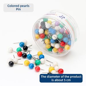 Alfileres de perlas de plástico esféricos de colores de alta calidad, accesorios de proceso de costura - Product Image 3