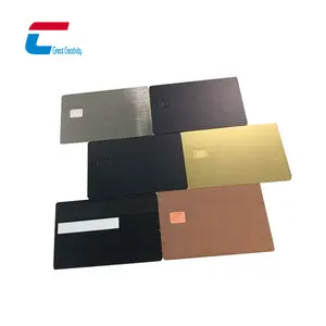 Personalizado Tarja Magnética Contato Chip NFC Metal Cartões De Crédito Cartão De Visita Sem Chip