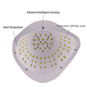 가정용 고효율 혈압 경화 소용돌이 연마 전문 72pcs UV 네일 램프 320w LED 태양 램프 - Product Image 6