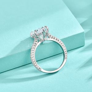 <span class=keywords><strong>GR63</strong></span> Bague de luxe en argent sterling 925 pour mariage, fiançailles, éternité, goutte d'eau, taille poire, CZ, pour les fêtes de femmes et de filles. - Product Image 4