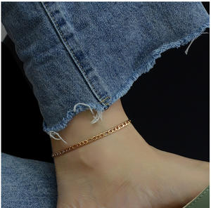 <span class=keywords><strong>Oem</strong></span> के लिए पायल पुरुषों गहने अनुकूलित कंगन और पायल महिलाओं के 18k सोना मढ़वाया स्टेनलेस स्टील सोने फिगारो पायल - Product Image 2