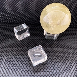 Base Cuadrada de Cristal Transparente de 25 mm para Esferas, Soporte para Esferas de Cristal, Decoración - Product Image 4