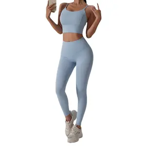 Workout Clothes Women Seamless Yoga Sports Suits Sport Bra High Waist Fitness Legging 2 Pieces Gym Set Fitness Clothing Women