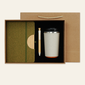 Caja de Regalo Corporativa Sostenible, Cuaderno de Tapa Dura con Logotipo Personalizado, Taza de Café, Bolígrafo, Juego de Regalo de Bienvenida Empresarial Premium - Product Image 4