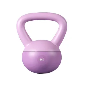 Yexi ออกกําลังกาย Kettlebell ยิมโยคะฟิตเนสร่างกาย Kettlebell ออกกําลังกายฟรีน้ําหนัก PVC Soft Kettlebell ลูกเหล็กภายใน KB6