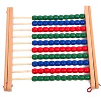 Tableau d'opérations arithmétiques en bois Montessori avec grandes perles pour calculs dynamiques