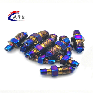 Válvulas de Purga de Aire para Pinzas de Freno/Cilindros Maestros, Acabado Anodizado, Cabeza Plana, Titanio M7 M8 M10 - Product Image 2