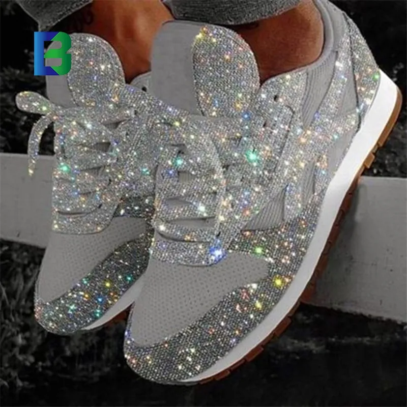 Bc 2022 Summer Shoes Women Shining Sneakers Casual Shoes Flat Ladies Vulcanized Lace Up Sneakers Outdoor Sport Women Shoes 