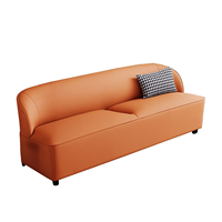 Canapé-lit convertible moderne en cuir à motif patte de chat avec rembourrage en éponge pour salon, bureau, hôtel et usage commercial