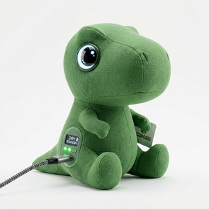 Peluche électronique dinosaure T-Rex ChatGPT avec commande vocale, yeux lumineux dynamiques, accepte le service de personnalisation en usine - Product Image 6
