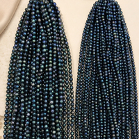 Perles d'eau douce de qualité supérieure, rondes, de 5,5 à 7 mm, de couleur unie, en vrac, en fil, vente en gros