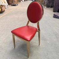 Chaise de banquet empilable en métal de luxe pour hôtel, mariage, événement, vente en gros