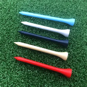 ที่มีสีสันเป็นกลุ่มไม้ไผ่ไม้ Pegs กอล์ฟ Tees โลโก้ที่กำหนดเองเป็นกลุ่ม2 3/4 "กอล์ฟว่างเปล่าราคาโรงงาน