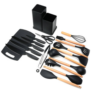 Flywod Dụng Cụ Nhà Bếp Tiện Ích Hộ Gia Đình Silicone Nấu Ăn Đồ Dùng Thiết Lập Cao Cấp Silicone Đồ Dùng Nhà Bếp Thiết Lập Với Dao Nhà Bếp - Product Image 4