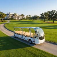 Bus électrique touristique Tarion 23 places, toit ouvert, moteur AC 7200W, batterie plomb-acide 72V 200Ah, autonomie 110 km, vitesse maximale 30 km/h, panoramique