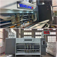 Machine d'impression et de rainurage haute vitesse 2, 3, 4, 5 couleurs pour boîtes en carton, machine d'impression, de rainurage et de découpe pour boîtes en carton ondulé