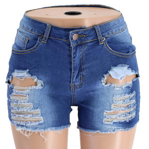 <span class=keywords><strong>Short</strong></span> en <span class=keywords><strong>jean</strong></span> déchiré sexy bleu délavé taille basse style coréen pour femmes et jeunes filles - Product Image 4