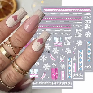 Fournitures pour ongles de noël autocollants auto-adhésifs pour ongles de flocon de neige autocollants d'art d'<span class=keywords><strong>ongle</strong></span> d'hiver en relief - Product Image 6