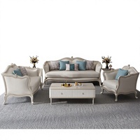 Canapé modulable en cuir véritable de style européen et américain, luxe léger, rembourré en éponge, 1+2+3 places, idéal pour petit appartement