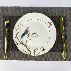 Ensemble de plaques rondes blanches de qualité supérieure, design d'oiseau, impression décorative, papillon, design adorable, restaurant, 7,5/9 pouces - Product Image 3