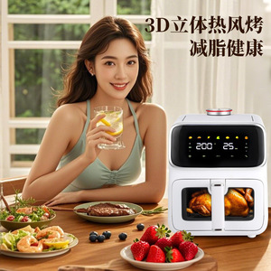 Smart Air Fryer 6.0L Touch Screen With Viewing Window Steam Function For Tender Grilling - Product Image 4