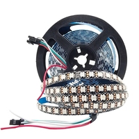 Bande LED de voiture SPI WS2812 de haute qualité, 5V USB IP30, cuivre 5050LED RGBIC, pixels numériques flexibles, lumière LED