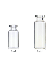 Flacons en verre à col serti ronds, impression OEM pour contenants de produits cosmétiques