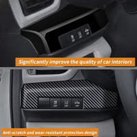 Pour Suzuki SWIFT 2024 2025 noir brillant Style en Fiber de carbone ABS voiture phare réglage interrupteur bouton de commande couverture accessoires