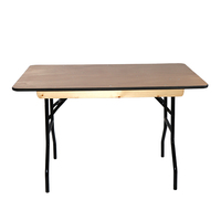 Meilleures Offres d'Usine : Tables de Banquet Pliantes en Bois, Tables Pliantes Portables en Métal avec Plateaux en Bois à Prix Réduits