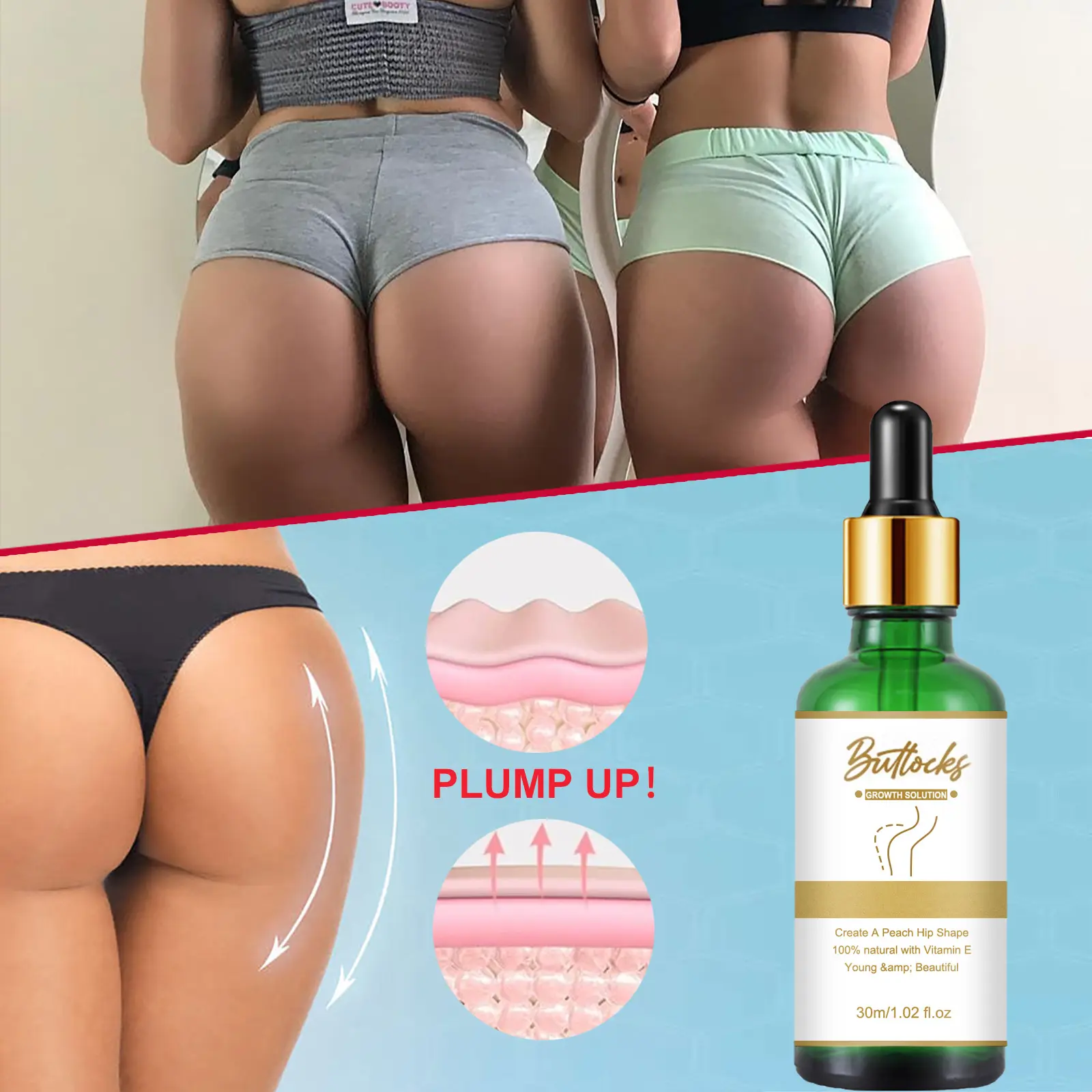 Buttocks and beautiful buttocks to eliminate orange peel essential oil compact and beautiful buttocks essential oil