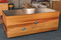 Baignoire de glace en bois de cèdre au design moderne sans refroidisseur, baignoire spa ronde autoportante pour hôtels et villas