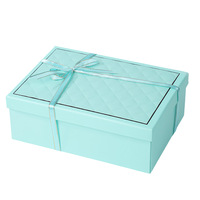 Boîte d'emballage en papier avec logo imprimé personnalisé, en carton recyclable luxueux, avec boîte cadeau pliable, doublure en éponge, ruban